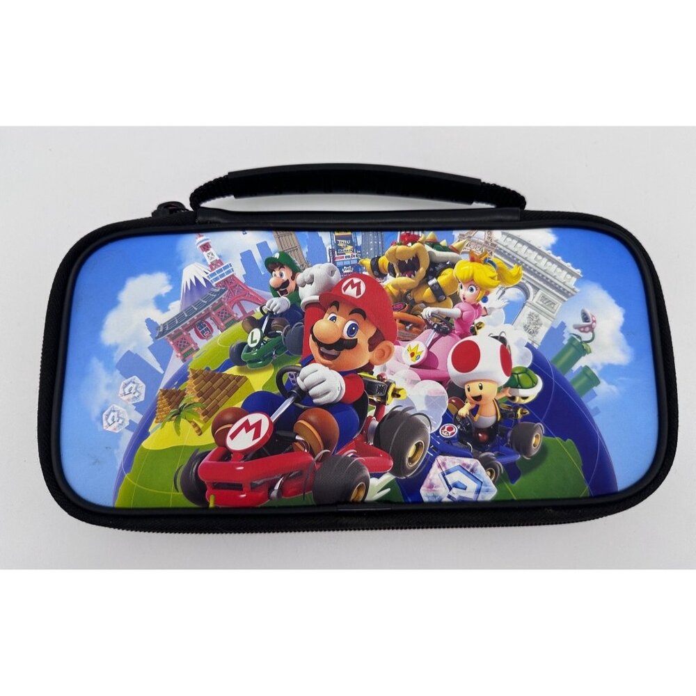 Mario Kart Nintendo Switch Hard Case Handle Zipper video Console Holder